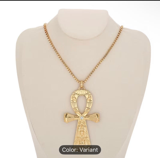 Ancient Egyptian Cross Pendant Necklace