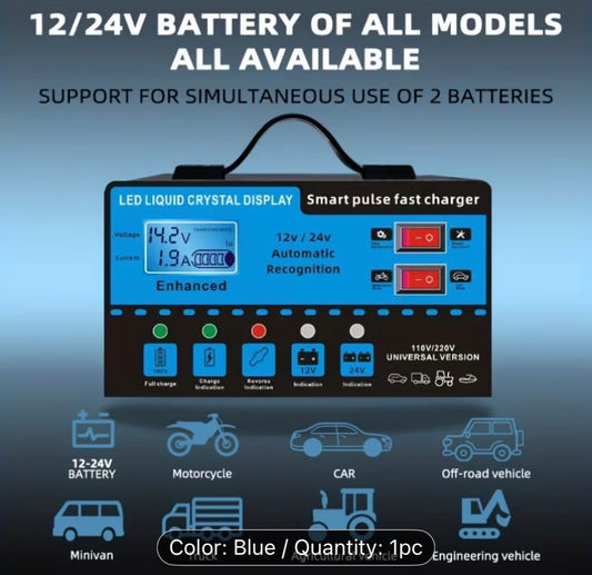 12V And 24V Smart Universal Battery Charger Inverter